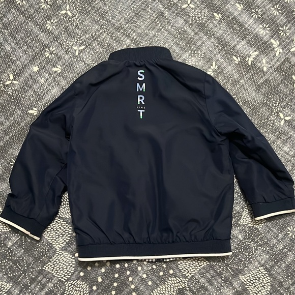 Mayoral Reversible Bomber Jacket - Navy Blue Gingham - Picture 2 of 7